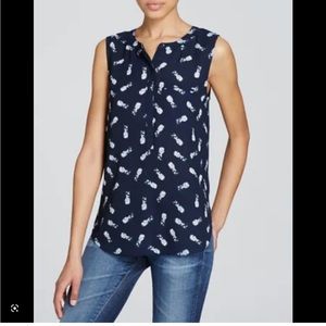 NYDJ Pineapple Print Sleeveless Top Size XL #SC2